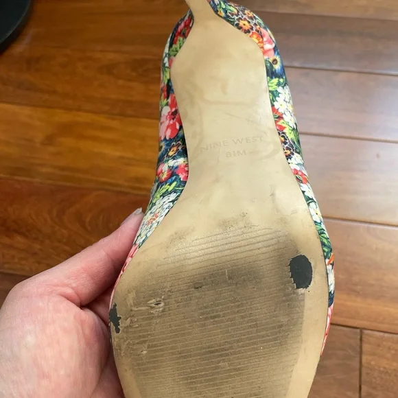 Nine West Multicolor Floral Heels - Picture 5 of 5